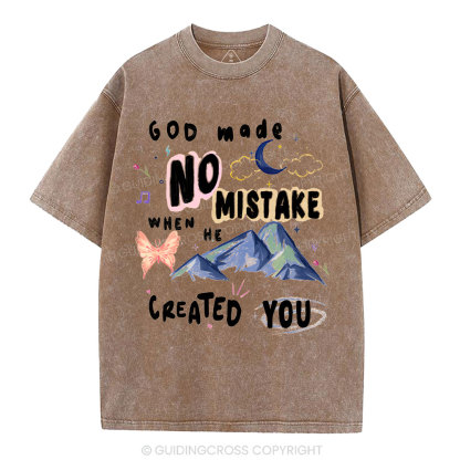 God Made No Mistake Christian Washed T-Shirt
