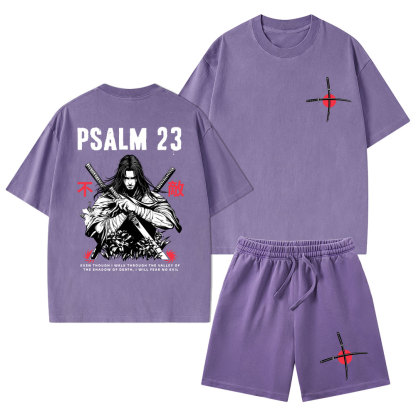 Aesthetic Mens Christian Washed T-Shirt & Shorts