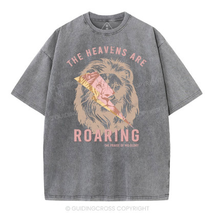 The Heavens Are Roaring Christian Washed T-Shirt