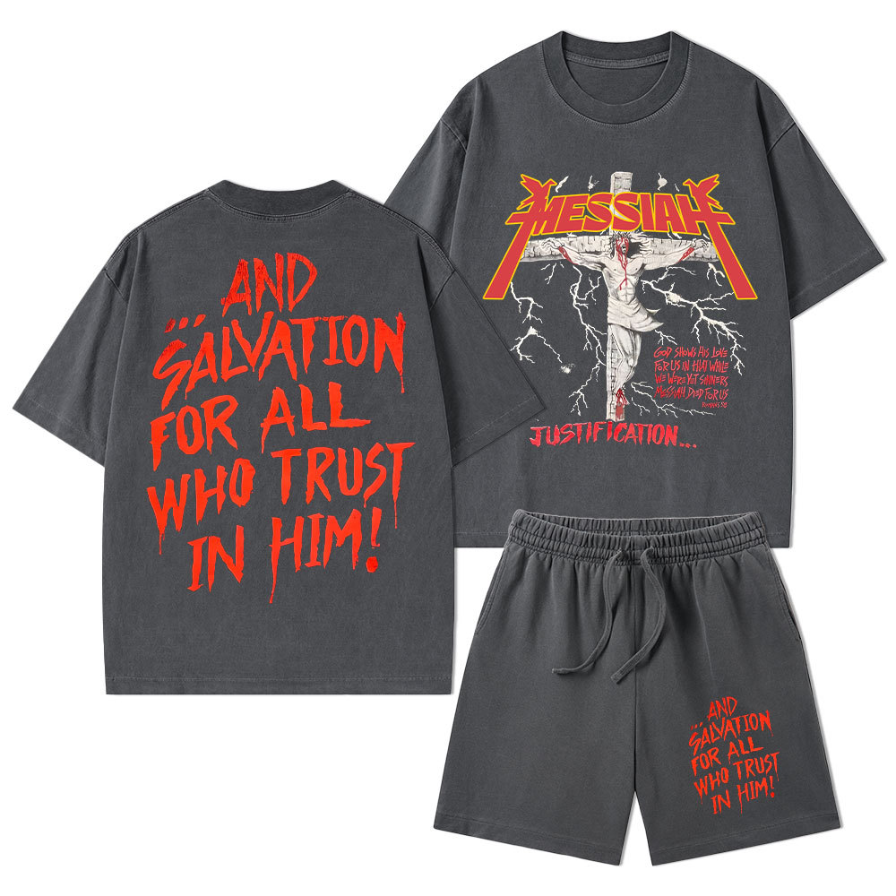 Messiah Christian Washed T-Shirt & Shorts