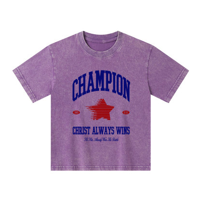 Christ Always Wins Kid Washed T-Shirt