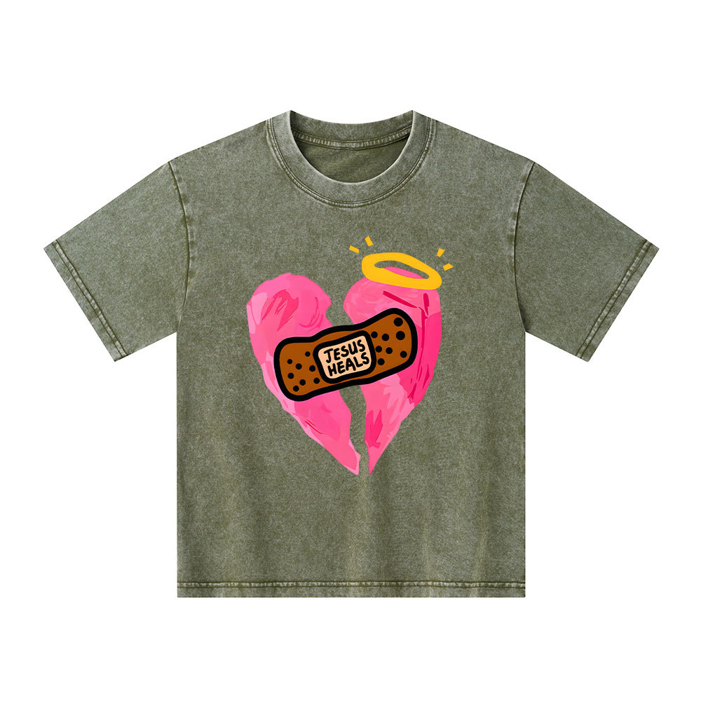 Jesus Heals Kid Washed T-Shirt