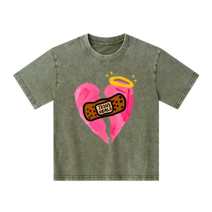 Jesus Heals Kid Washed T-Shirt