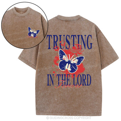 Trusting In The Lord Christian Washed T-Shirt