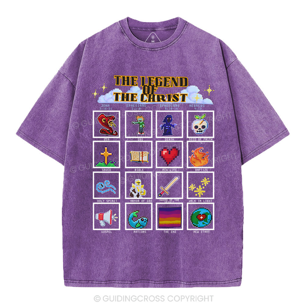The Legend Of The Christ Christian Washed T-Shirt