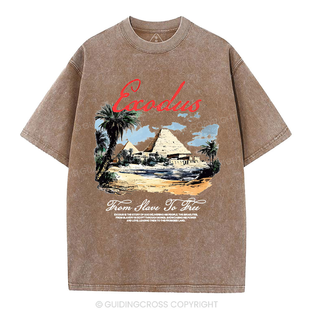 From Slave To Free Christian Washed T-Shirt