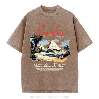 From Slave To Free Christian Washed T-Shirt