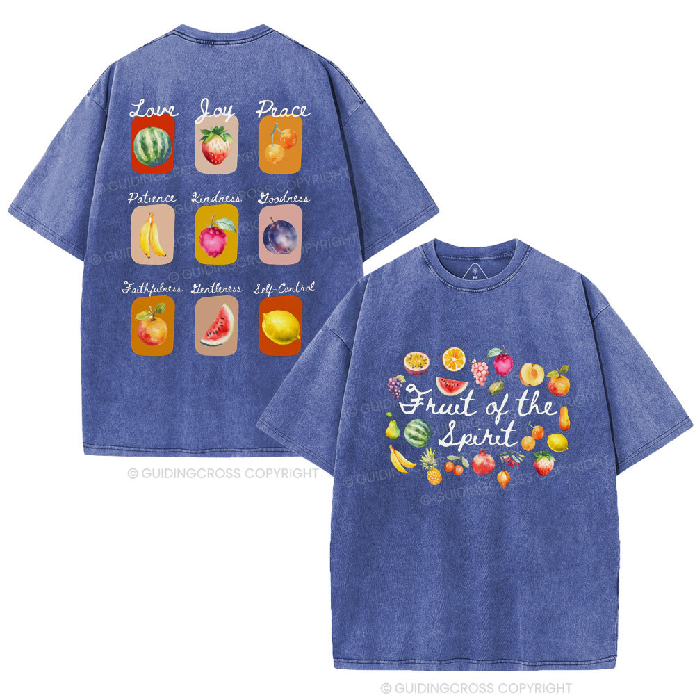 Fruit Of Spirit Christian Washed T-Shirt