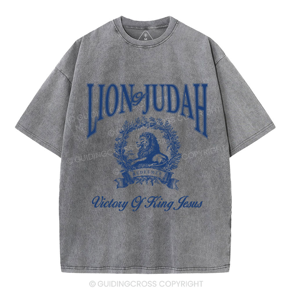 Lion Of Judah Christian Washed T-Shirt