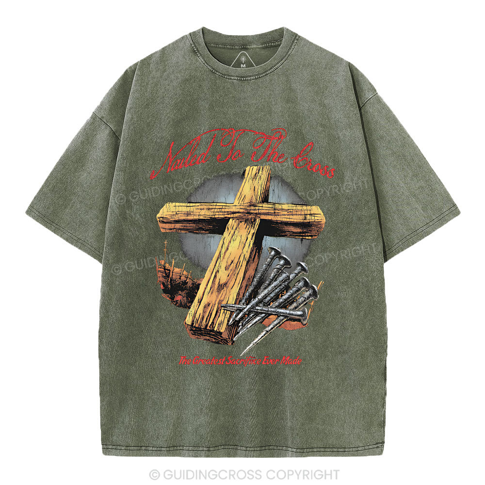 Made To The Cross Christian Washed T-Shirt