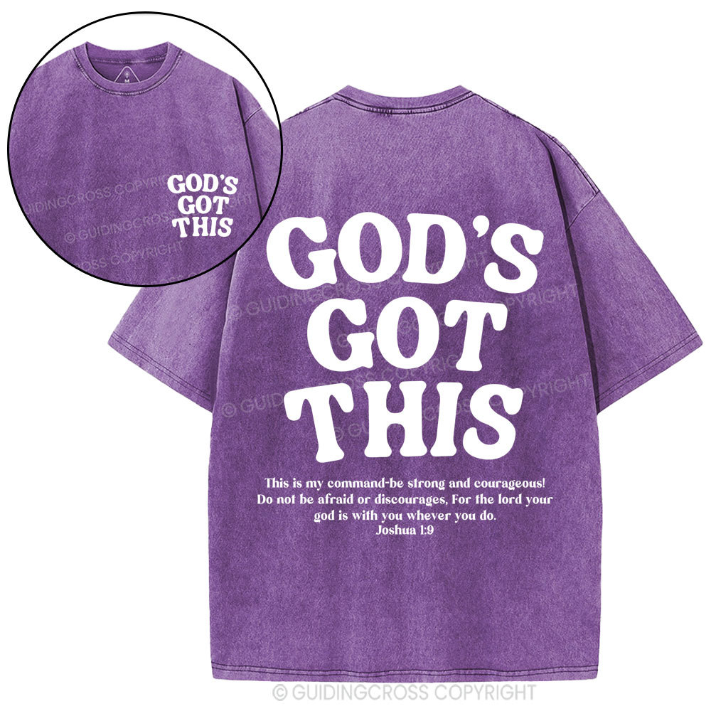 God's Got This Christian Washed T-Shirt
