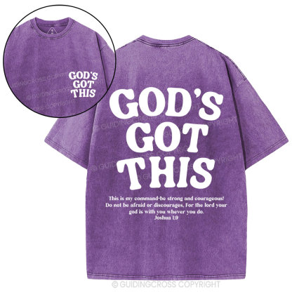 God's Got This Christian Washed T-Shirt