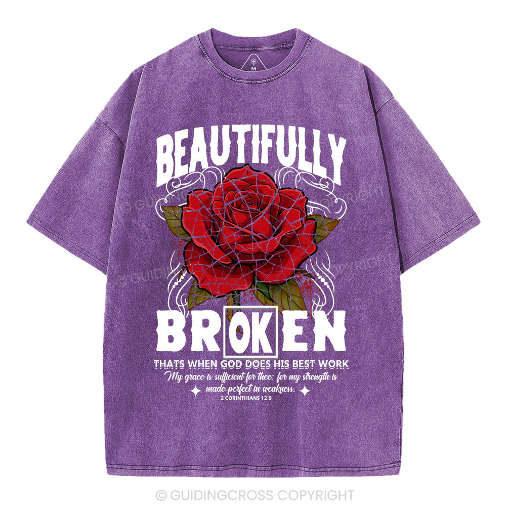 Beautifully Broken Christian Washed T-Shirt