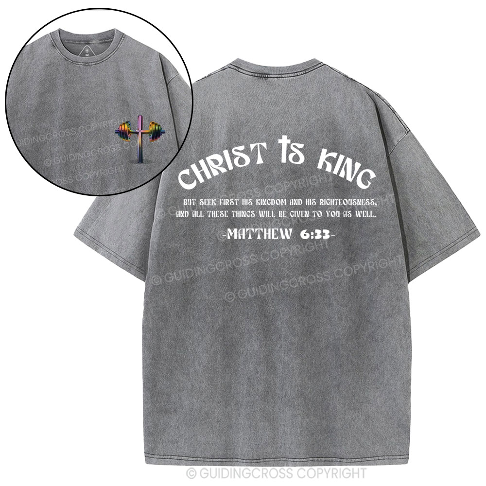 Christ Is King Christian Washed T-Shirt
