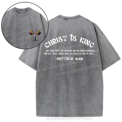 Christ Is King Christian Washed T-Shirt