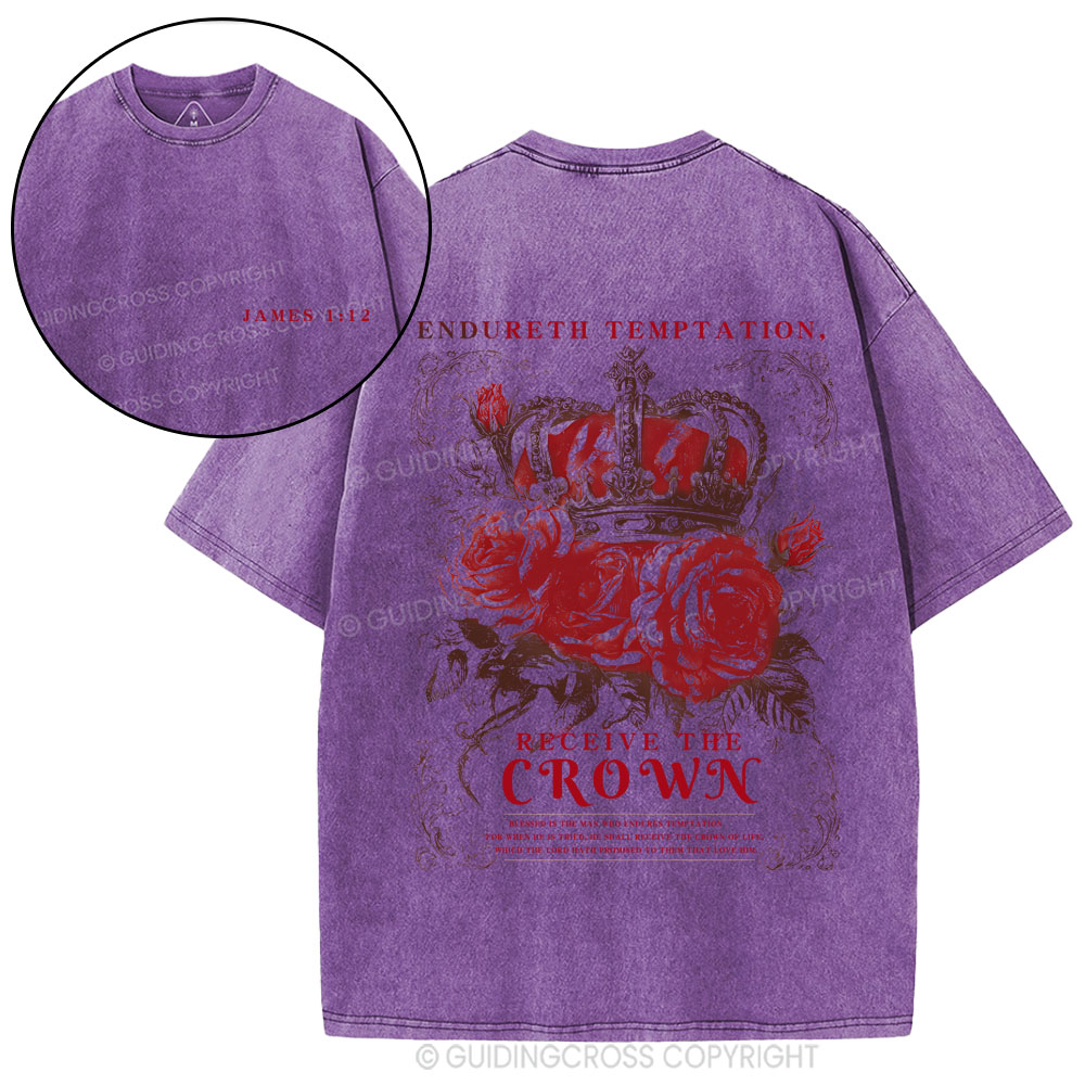 Receive The Crown Christian Washed T-Shirt
