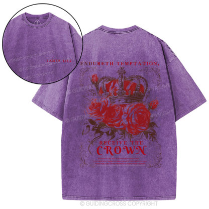 Receive The Crown Christian Washed T-Shirt