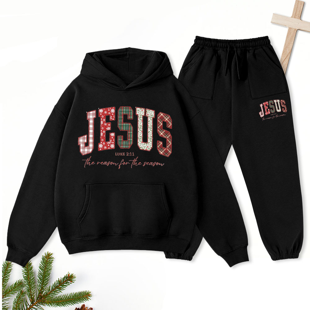 Jesuss Christian Chiristmas Premium Fleece Hoodie Set