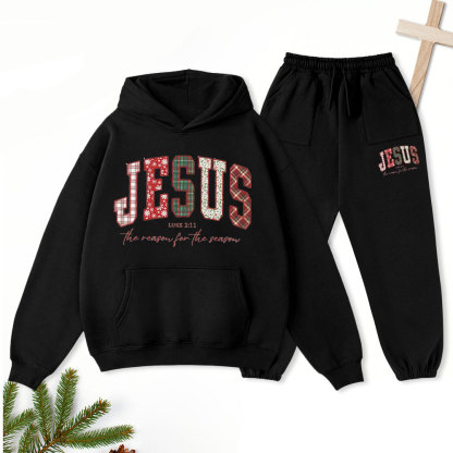 Jesuss Christian Chiristmas Premium Fleece Hoodie Set