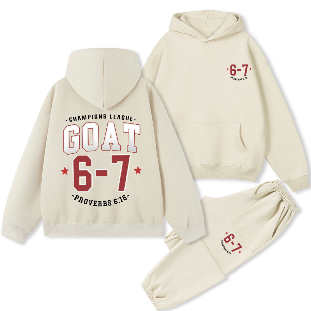 Champions League GOAT Christian Premium Fleece Hoodie Set