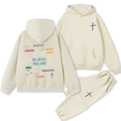 In Jesus You Are Christian Premium Fleece Hoodie Set