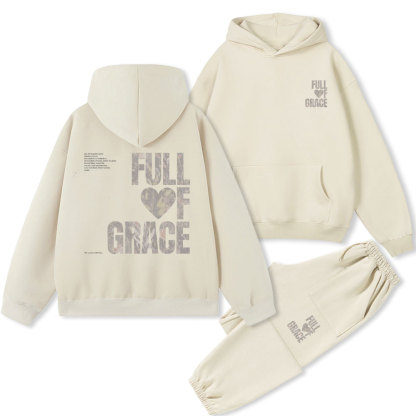Full Of Grace Christian Premium Fleece Hoodie Set