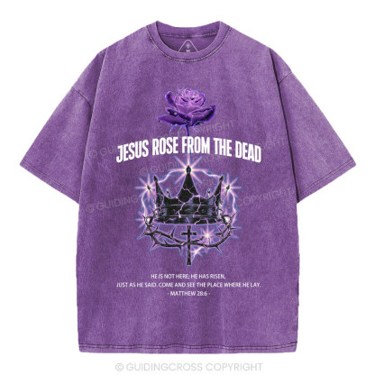 Jesus Rose From The Dead Chrsitian Washed T-Shirt