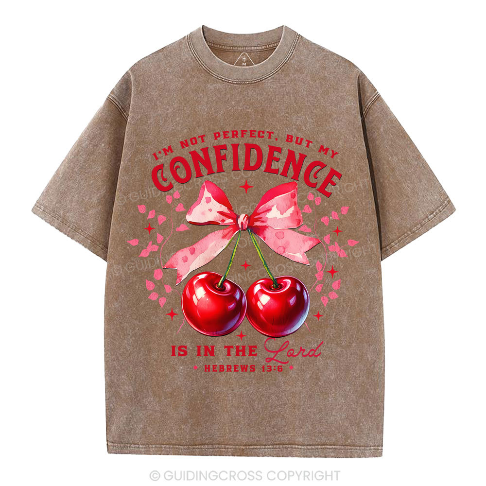 I'm Not Perfect But My Godfidence Is In The Lord Christian Washed T-Shirt