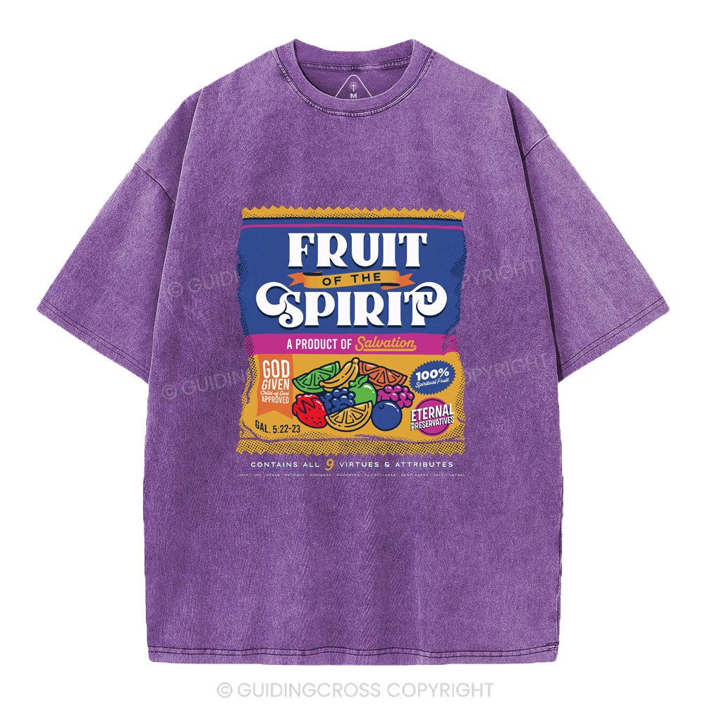 Fruit Of Spirit Christian Washed T-Shirt