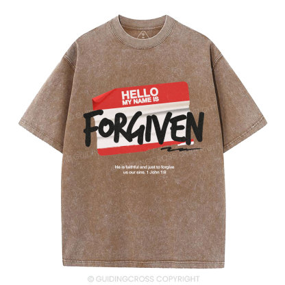 My Name Is Forgiven Christian Washed T-Shirt