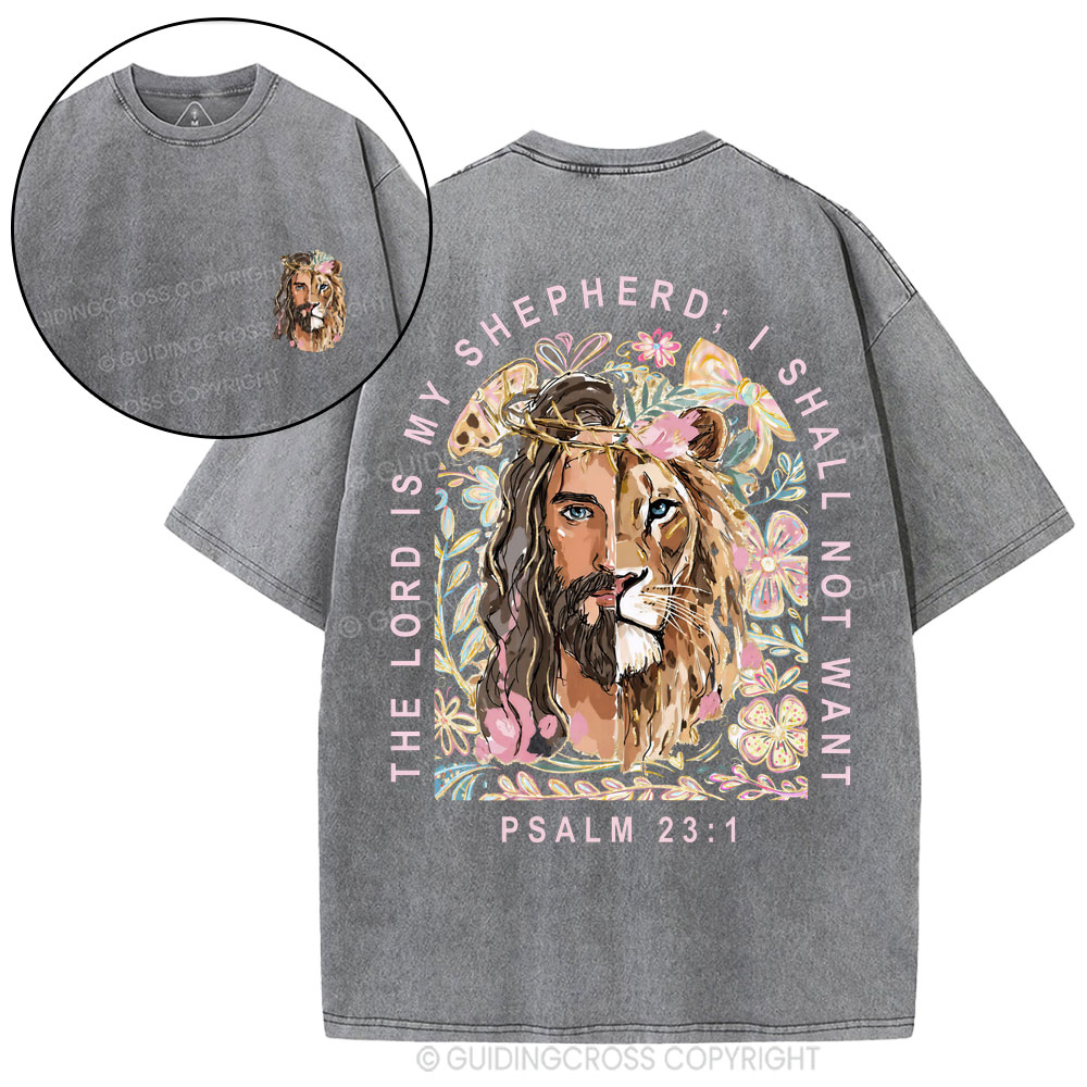 The Lord Is My Shepherd Christian Washed T-Shirt