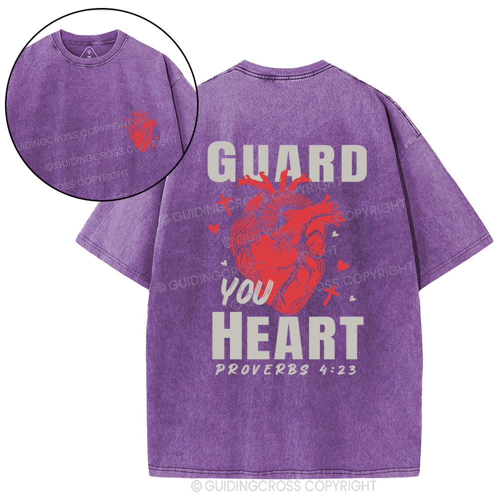 Guard Your Heart Christian Washed T-Shirt
