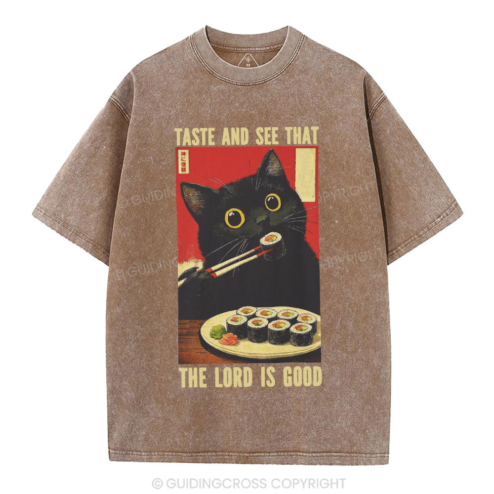 The Lord Is Good Christian Washed T-Shirt