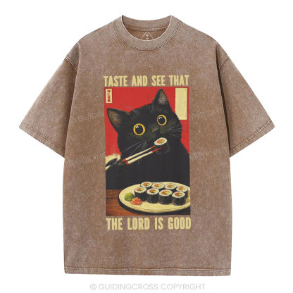 The Lord Is Good Christian Washed T-Shirt