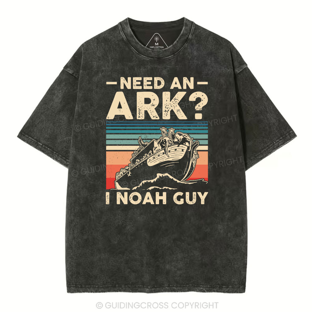 Need An Ark I Noah Guy Funny Vintage Washed Christian T-Shirt