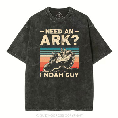 Need An Ark I Noah Guy Funny Vintage Washed Christian T-Shirt