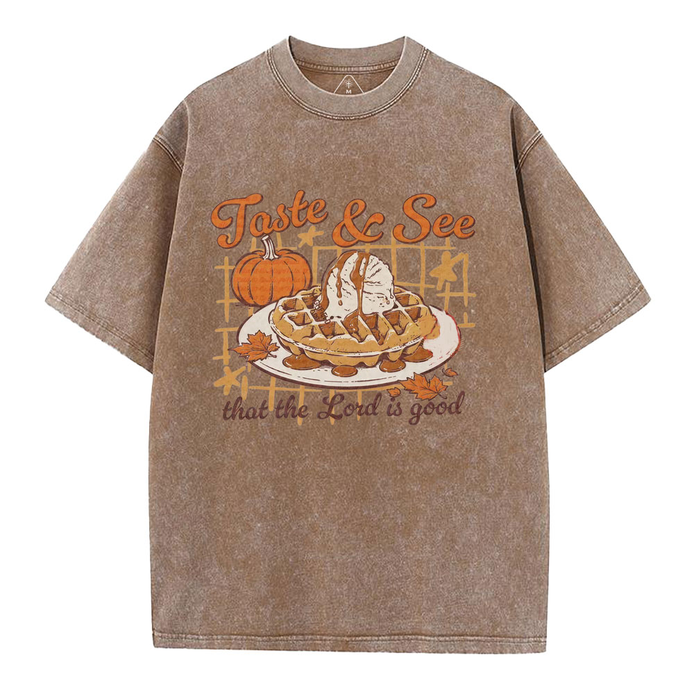Taste And See That The Lord Is Good Christian Washed T-Shirt