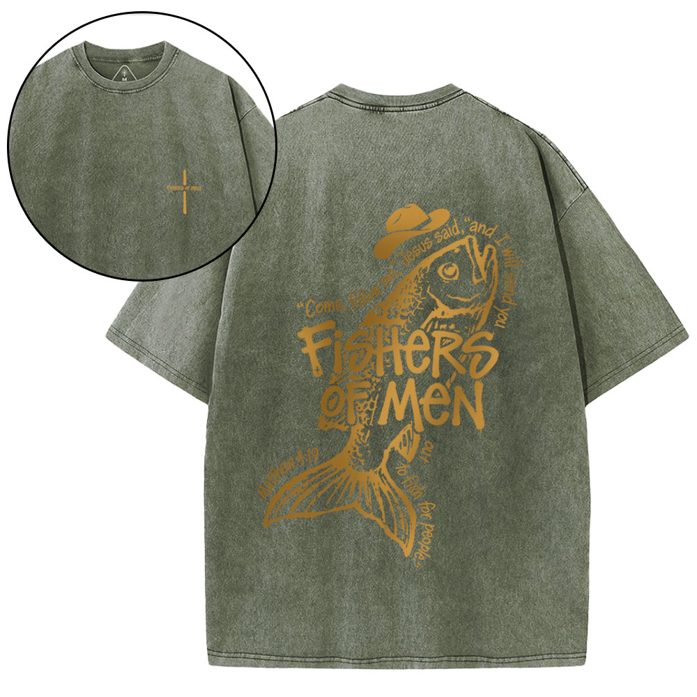 Fsihers Of Man Christian Washed T-Shirt
