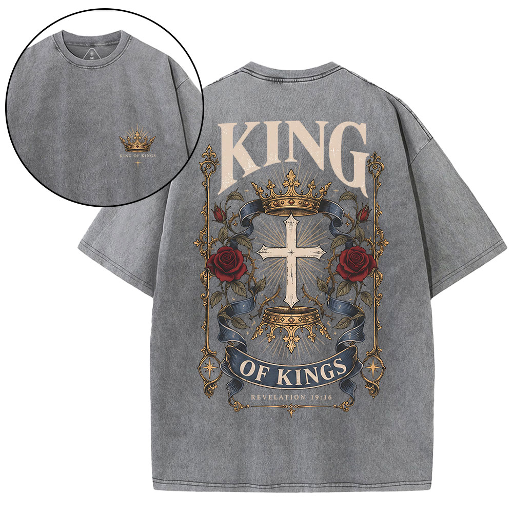 King Of Kings Christian Washed T-Shirt