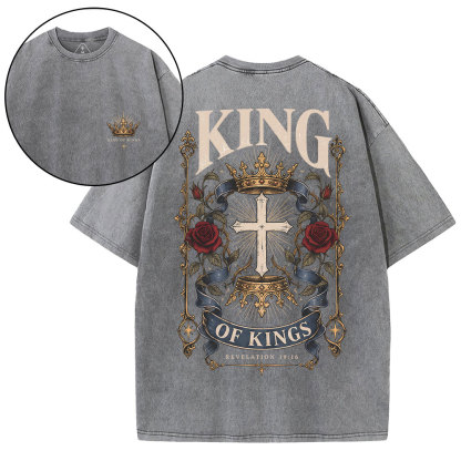 King Of Kings Christian Washed T-Shirt