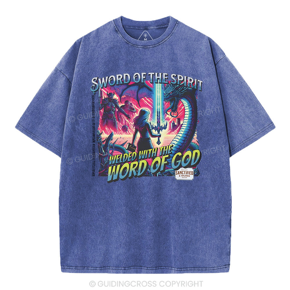 Sword Of The Spirit Christian Washed T-Shirt