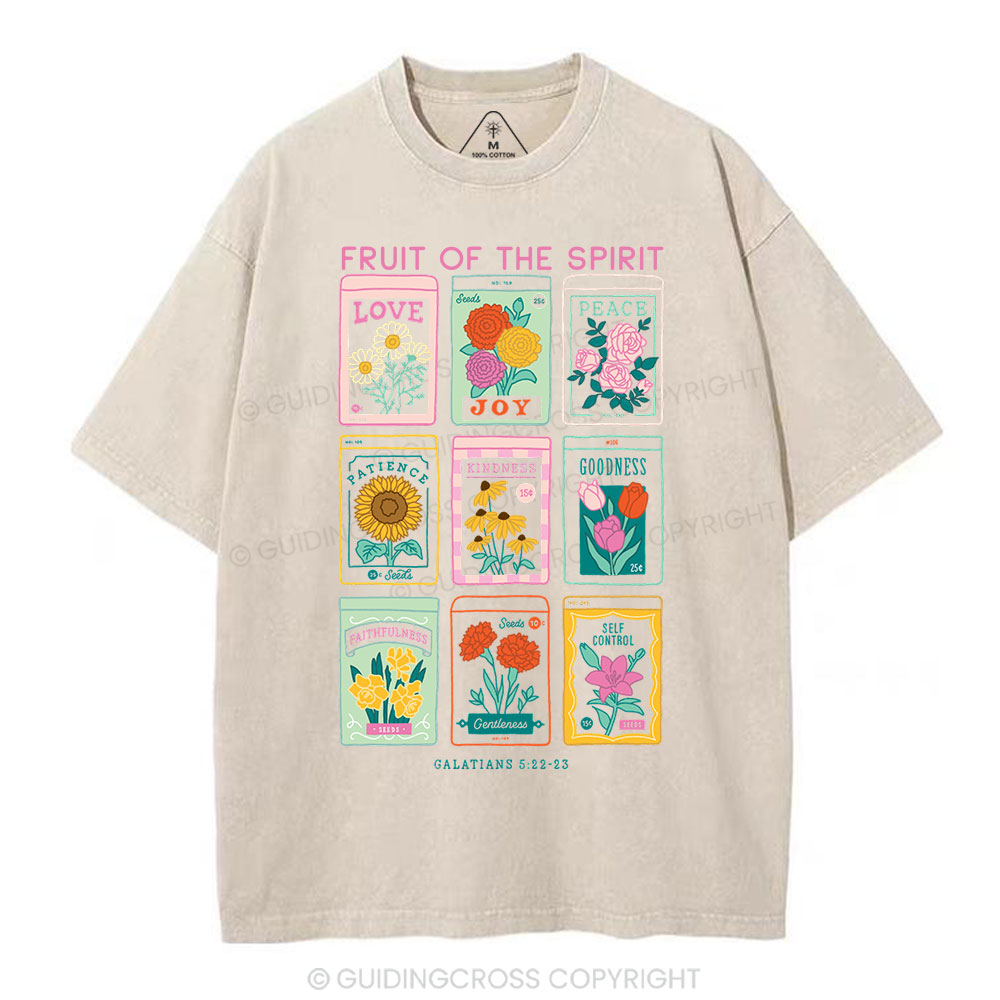 Fruit Of The Spirit Christian Washed T-Shirt