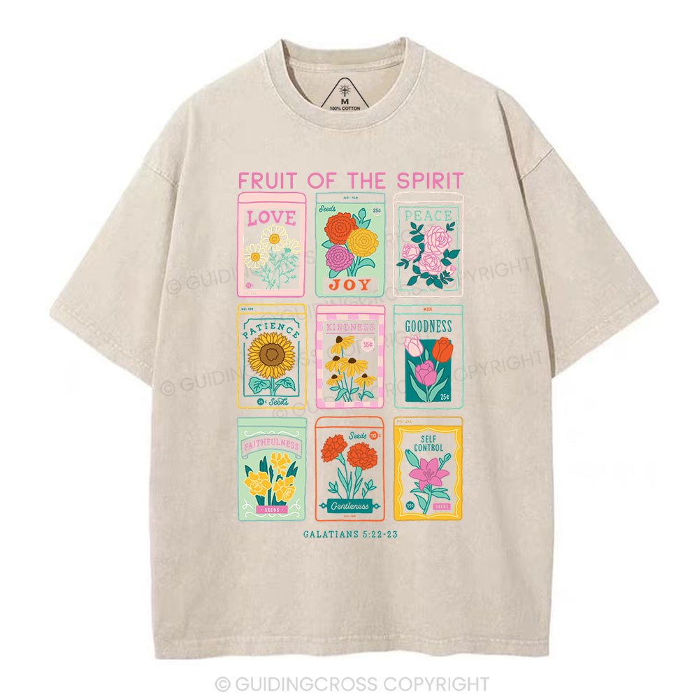 Fruit Of The Spirit Christian Washed T-Shirt