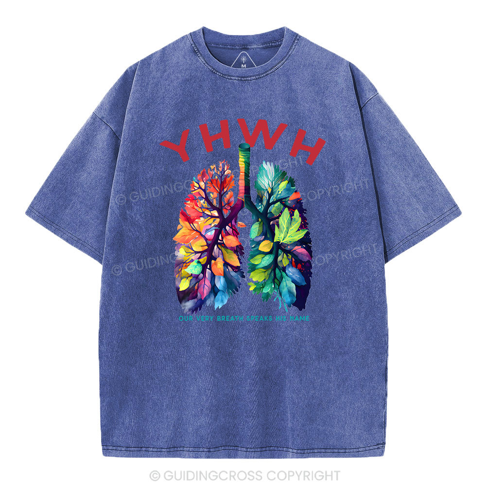 YHWH Leaf Christian Washed T-Shirt