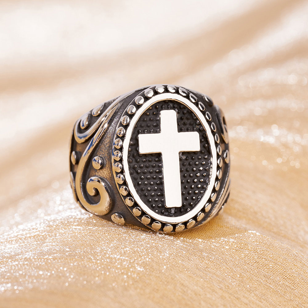 Christian Type Rings Vintage Cross Christian Ring Sale - GuidingCross