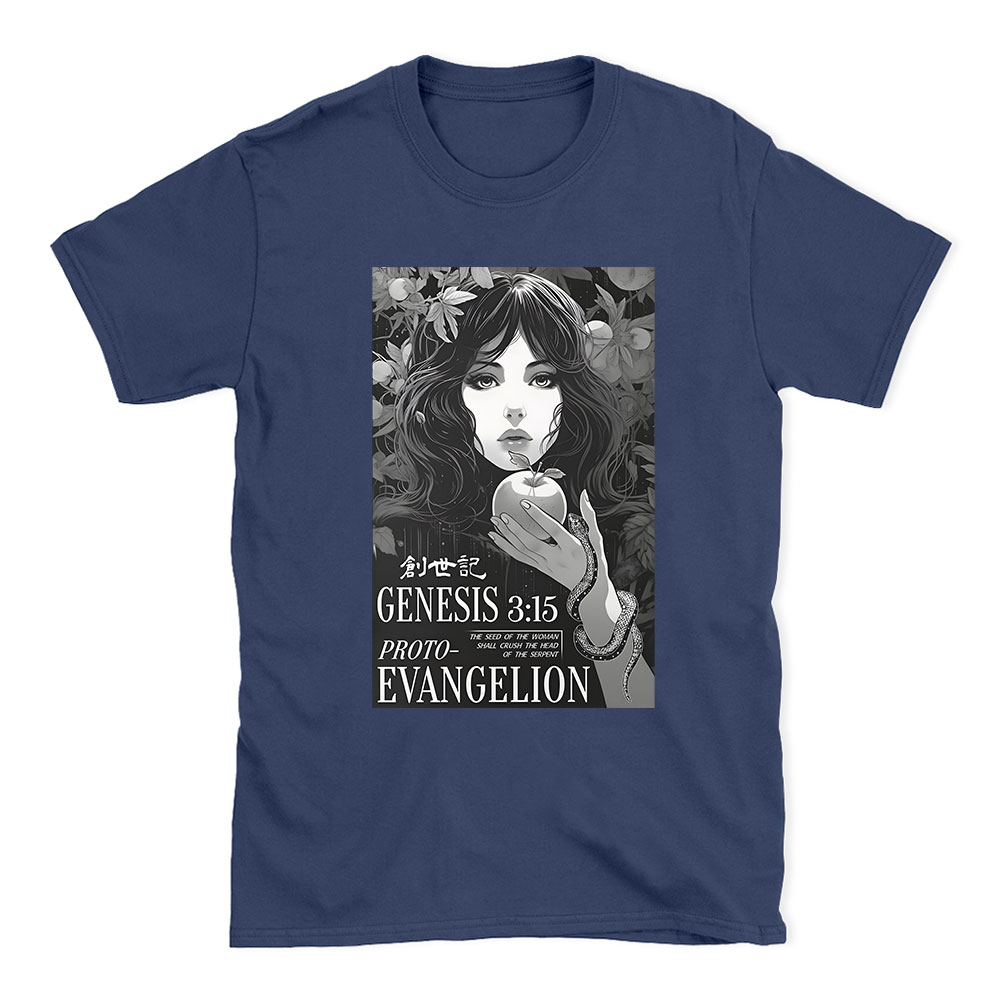 Retro Bible Print Genesis Evangelion Christian T-Shirt