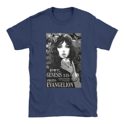 Retro Bible Print Genesis Evangelion Christian T-Shirt