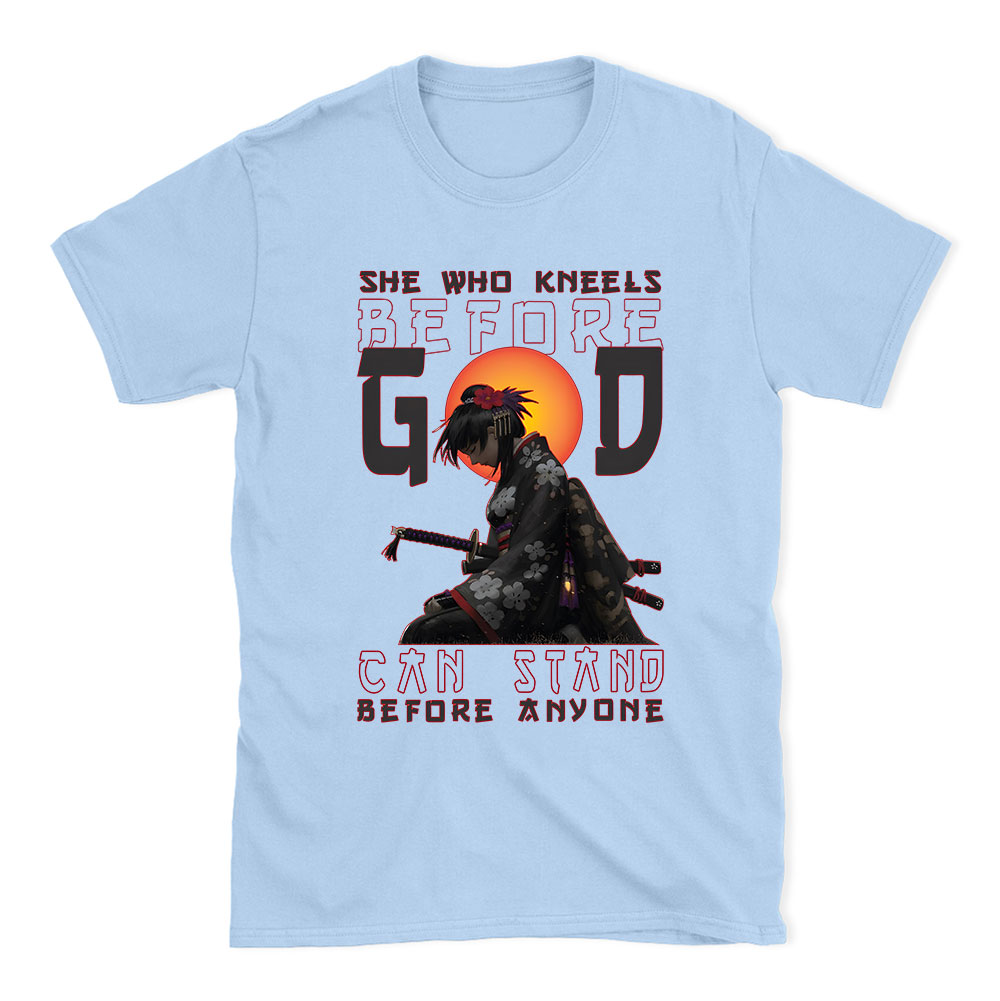 She Who Kneels Before God Christian T-Shirt