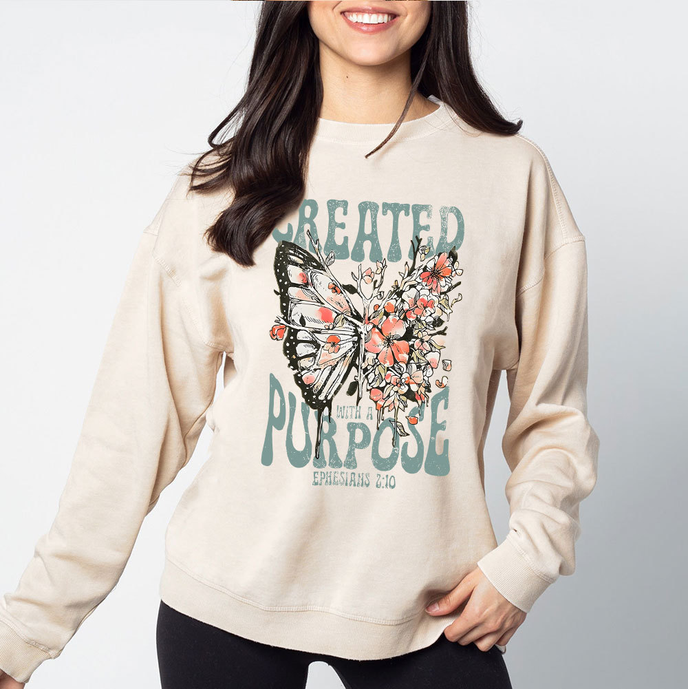 Created With A Purpose Christian Sweatshirt