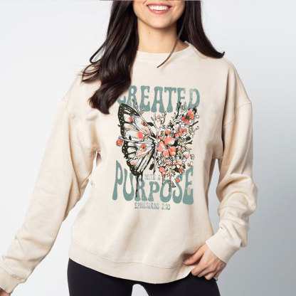 Created With A Purpose Christian Sweatshirt